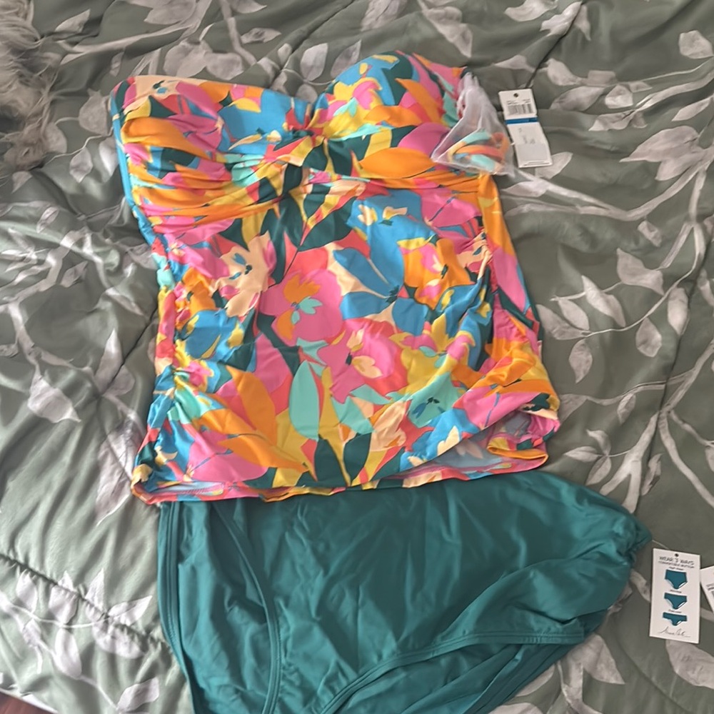 Anne Cole Multicolor Floral Swimsuit